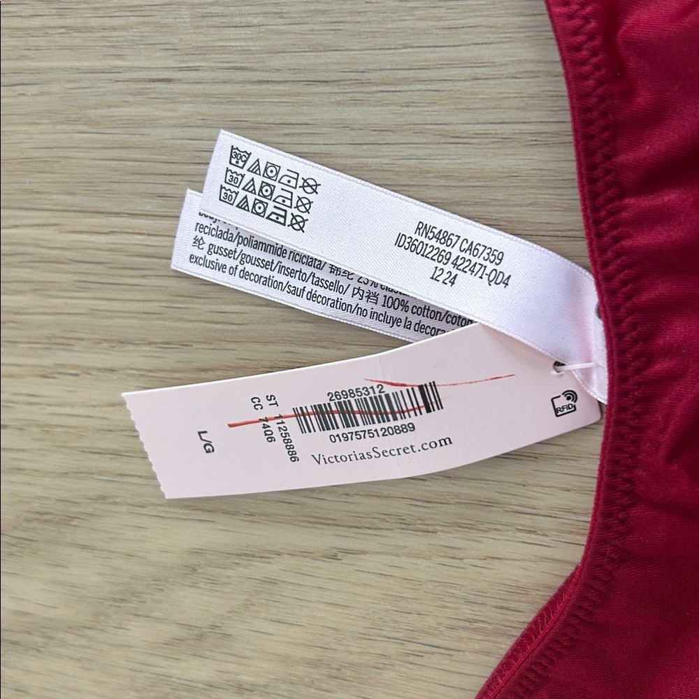NWT Victoria's Secret Very Sexy Scattered Shine Strap Smooth Brazilian Panty L - Picture 6 of 7